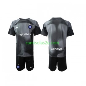 Camisolas de futebol Inter de Milão Guarda Redes Criança Equipamento Principal 2022/23 Manga Curta